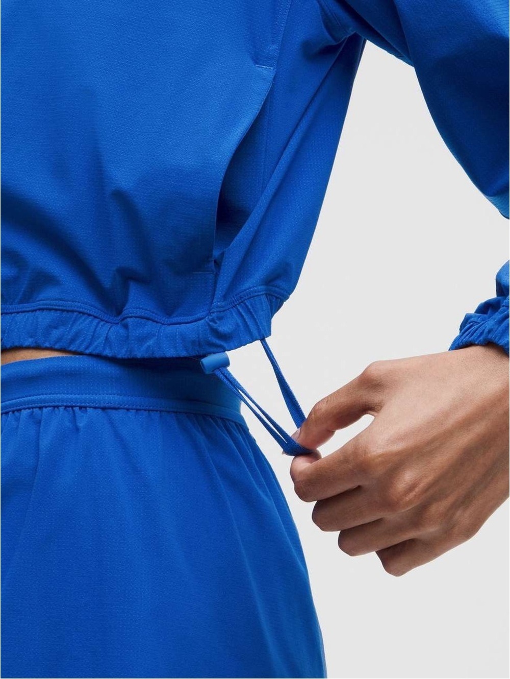 🆕💙 Lululemon Mile Maker Run Crew Graphic Cinch Hem Jacket - Galactic Cobalt - Picture 3 of 9